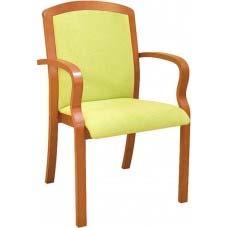 8. Krzesła konferencyjne: Wymiary: wysokość: 880 mm szerokość: 565 mm głębokość: 600 mm wysokość podłokietnika: 655 mm Krzesło drewniane wykończone drewnem naturalnym barwionym na kolor dopasowany do