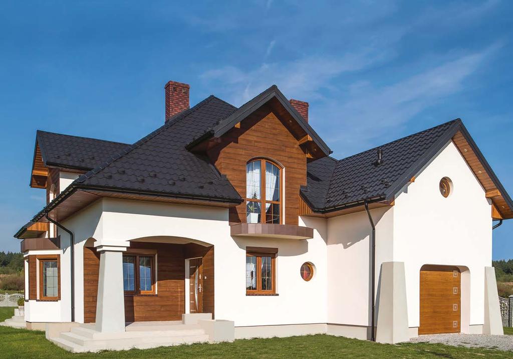 szerokość całkowita szerokość efektywna powłoka zabezpieczająca waga 1 m 2 350 mm lub 400 mm 20 mm 15 mm lub 20 mm 1206 mm 1150 mm połysk, mat, mat