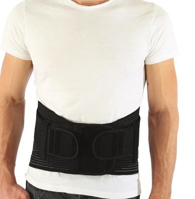 Orteza posiada system 6 wzmocnień (4 o długości 28 cm i 2 o długości 24 cm) oraz bocznych pasów dociągających, zapewniający doskonałe wzmocnienie kręgosłupa lędźwiowo-krzyżowego.
