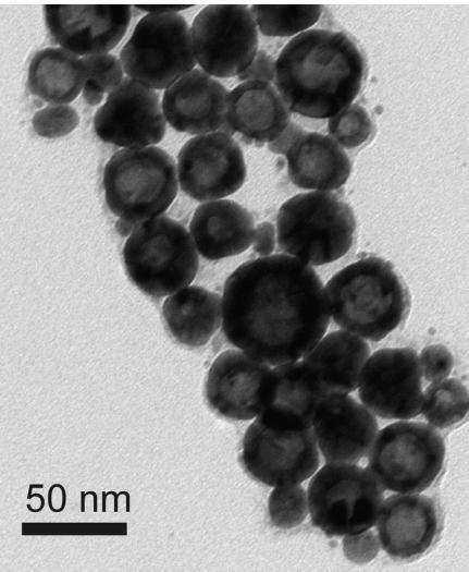 nanocząstek Ag 2 O warstwą srebra, której grubość stopniowo rośnie.