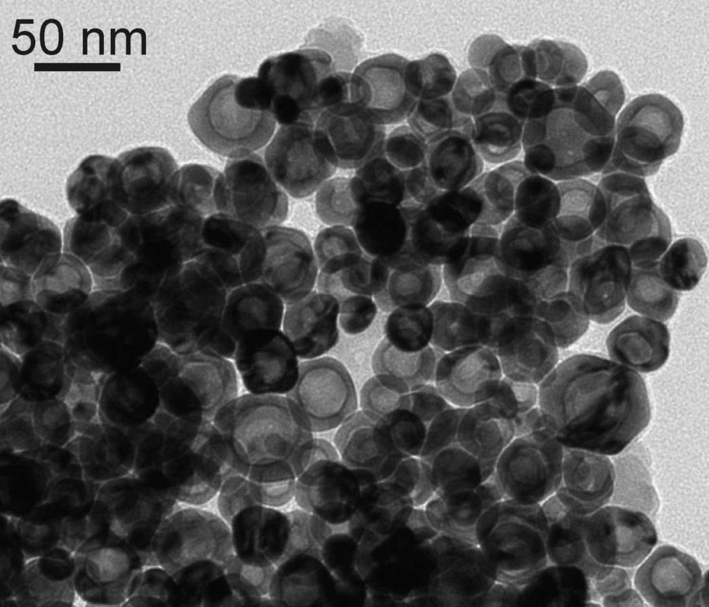 "czystość chemiczna" uzyskanych nanocząstek srebra niż w przypadku chemicznych metod pozwalających uzyskać nanocząstki srebra z wnęką w środku - nanocząstki otrzymane w wyniku tego procesu mogą być