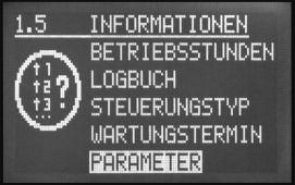 7. Praca urządzenia sterowniczego Komfort wyświetlacz opis Informacja Pokazujesię8parametrów Opóźnieniewłączania pobrakuprądu 1.5.