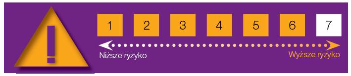 JAKIE SĄ RYZYKA I MOŻLIWE KORZYŚCI? Ogólny wskaźnik ryzyka: Ogólny wskaźnik ryzyka danego Funduszu stanowi wskazówkę co do poziomu ryzyka tego produktu w porównaniu z innymi produktami.