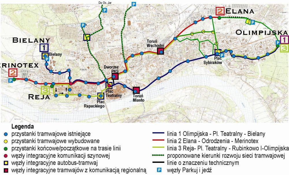 W ramach projektu przewidywane są 3 linie tramwajowe o wysokiej częstotliwości kursów: Linia 1: 5 6.30 15 do 7,5 6.30 18.30 5 18.30 21 10 15 Po godz. 21 20 do 30 Linia 2: 5 6.30 15 do 10 6.30 18.30 10 18.