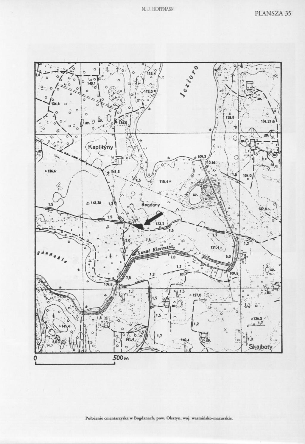 M. J. HOFFMANN PLANSZA 35 134,270 (Kaplił^ny j I β A 109,2 -b:' 115.4 о.143,38 Öegdany ^. \ л c136,3.