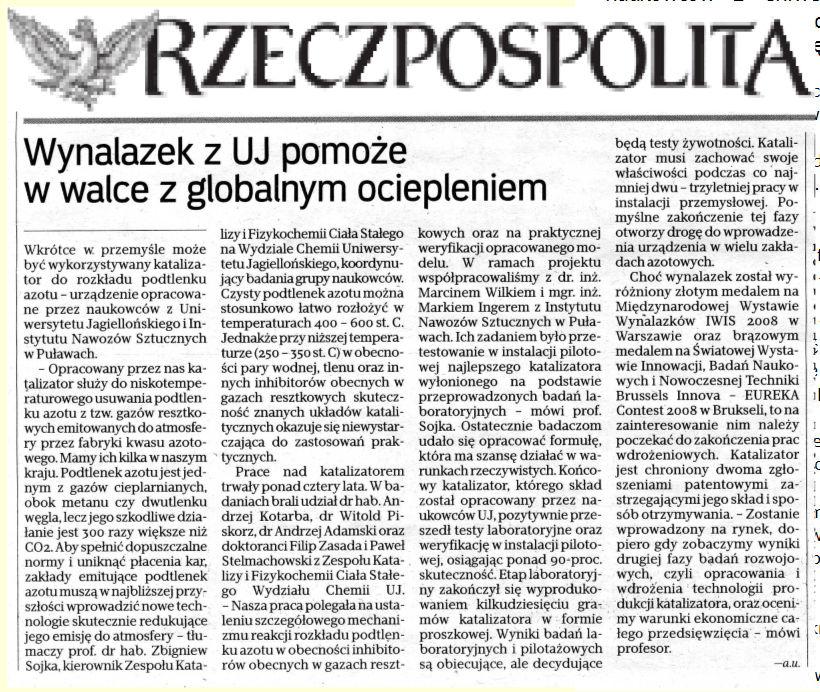 Sojka. - I do tego właśnie służy katalizator - dodaje jeden z wynalazców. Praca nad urządzeniem trwała trzy lata.