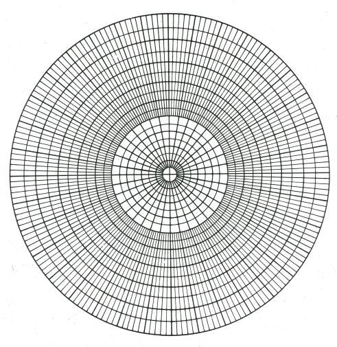 Str. 25/34 Figura biegunowa jest to rozkład gęstości biegunów płaszczyzn określonego typu na powierzchni rzutu stereograficznego na płaszczyznę równoległą do powierzchni próbki.