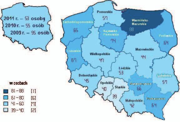 Stopień zagrożenia ubóstwem w woj. opolskim w świetle analiz przeprowadzonych w ROPS w Opolu w latach 1999-2011 Lp. Województwo Liczba ludności wg stanu na 31.12.2010 r.