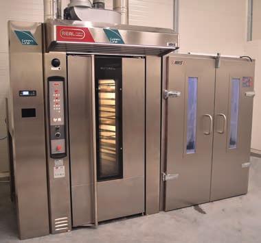 pieczenia 100 receptur w 5 etapach dla każdej (opcja), automatyczne urządzenie do podnoszenia wózka, wskaźniki temperatury i czasu pieczenia chleba, drzwi z dużym,