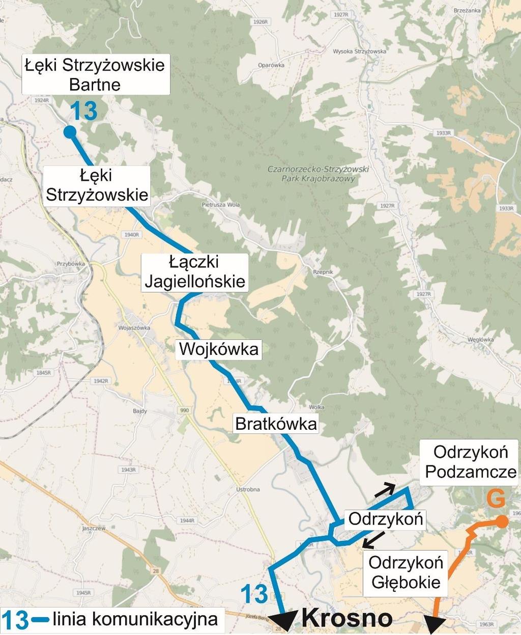 Etap 2 obejmuje poprawę jakościową oferty przewozowej linii nr 12 i 13, obejmującą zwiększenie liczby kursów w dni robocze oraz uruchomienie przewozów w soboty (4 pary dziennie).