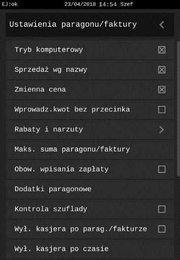 Wprowadź odpowiednio prefiks oraz sufiks czytnika (wartość dwucyfrowa, system szesnastkowy) zakres: 00h 7Fh wartości domyślne: prefiks - 00h sufiks - 5Ah Zależnie od używanego modelu czytnika nie