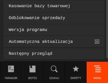 W celu kontynuacji sprzedaży na kasie należy zainicjować nową kartę, gdyż z zamkniętej karty można tylko drukować lub wyświetlać kopie zapisanych na niej wydruków.