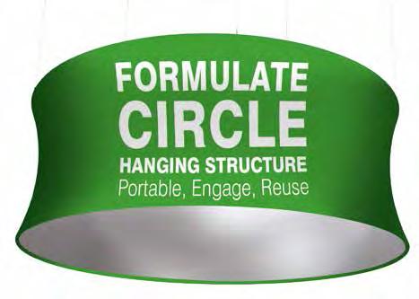 Formulate Wolnostojące/Podwieszane 5 Przenośne zestawy wystawiennicze / Formulate Formulate Drum FMDS-3DC-01 Grafikę można wydrukować na obu