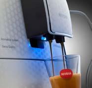 Wskaźnik automatycznego odkamieniania Zintegrowany program odkamieniania Program czyszczenia OneTouch SPUMATORE (cappuccino za jednym dotknięniem) Automatyczne płukanie OneTouch SPUMATORE Regulowana