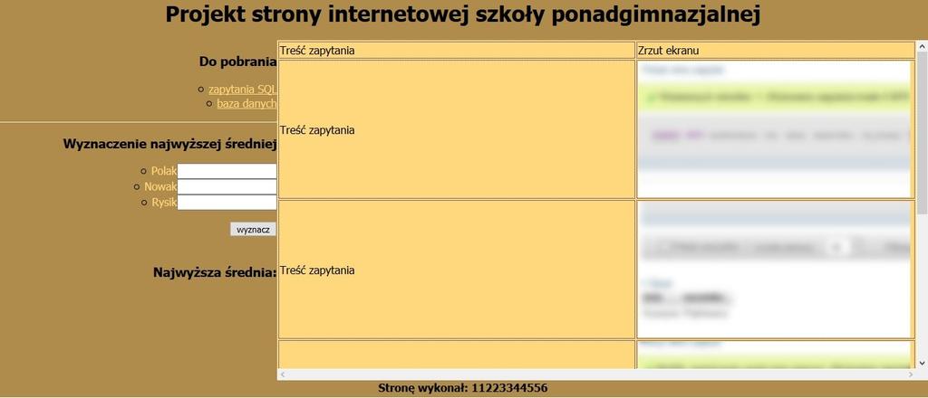 5. Zapytanie 3: tworzące użytkownika K_Pietkiewicz na localhost z hasłem kp_123 Zapytanie 4: nadające prawa dla użytkownika K_Pietkiewicz wybierania i dodawania danych dla tabeli uczen, Wyeksportuj