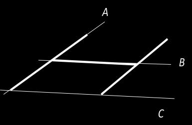 Wyznaczyć momenty bezwładności tej bryły względem osi obrotu A, B i C zaznaczonych na rysunku. Ws-ka: skorzystać z twierdzenia Steinera. Względem, której z tych osi bryła ta ma 179.