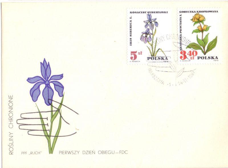 Ryc. 9. Koperta FDC serii Rośliny chronione z 14 czerwca 1967 r.