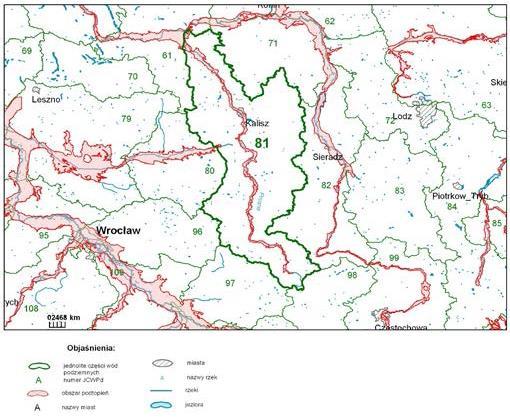 Rys. nr 9 Mapa obszarów zagrożenia powodziowego wodami 0,2% źródło: Hydroportal, mapy zagrożenia powodziowego http://mapy.isok.gov.pl/imap/ Rys. nr 10 Mapa obszarów zagrożenia podtopieniami.