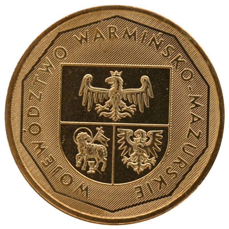 Herby Województw Warmińsko-Mazurskie stop nordic gold,
