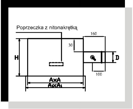 Skrzynki rozprężne SR SD-B Typ nawiewnika AxA Tylko puszka Cena netto zł /szt.