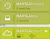 UŻYWANIE NAVIGAcloud NAVIGAcloud umożliwia oznaczenie i zapisanie wybranych wyników (NAVIGAbox) wyszukiwania na potrzeby dalszej pracy oraz umożliwia export wybranych wyników do popularnych formatów.