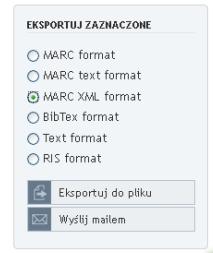 ekranu. Służy do zapisywania i eksportu zapisanych wyników wyszukiwania. Po kliknięciu na NAVIGAcloud w prawym dolnym rogu, rozwinie się lista możliwości, z której należy wybrać NAVIGAbox.