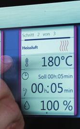 Poszczególne parametry procesu gotowania są dostosowywane dla zapewnienia stałej, najwyższej jakości. Bez sondy temperatury produktu.