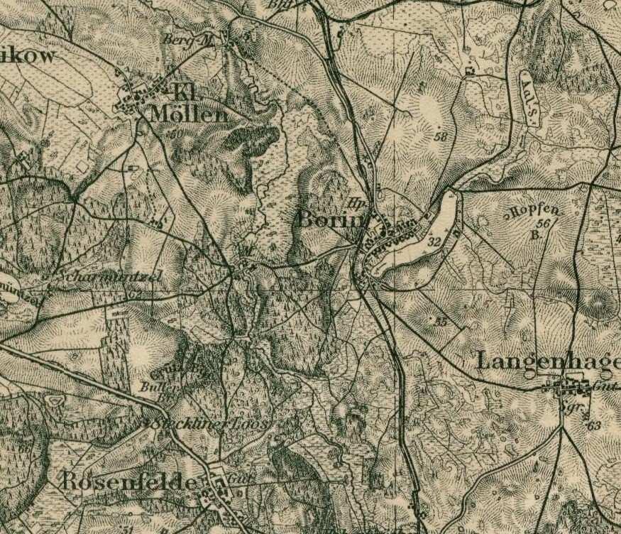 Mapa: miejscowość Borzym (niem.