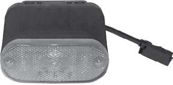 LED, 24V, 0,2m plast/plastik 0,030 kg ks/szt 24V Svetlo LED červené 24V ploché Światło LED czerwone