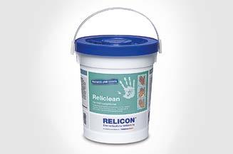 Akcesoria Ściereczki do czyszczenia rąk RELICON Reliclean RELICON Reliclean to antybakteryjna, odtłuszczająca i szybko schnąca szmatka czyszcząca do rąk.
