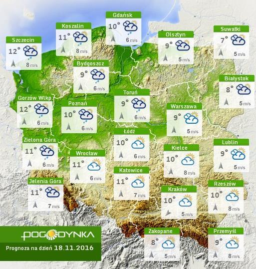 dziś Prognoza pogody dla Polski na