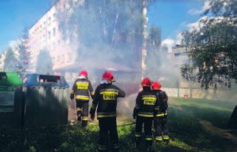 dopiero interwencja Straży Pożarnej spowodowała ugaszenie