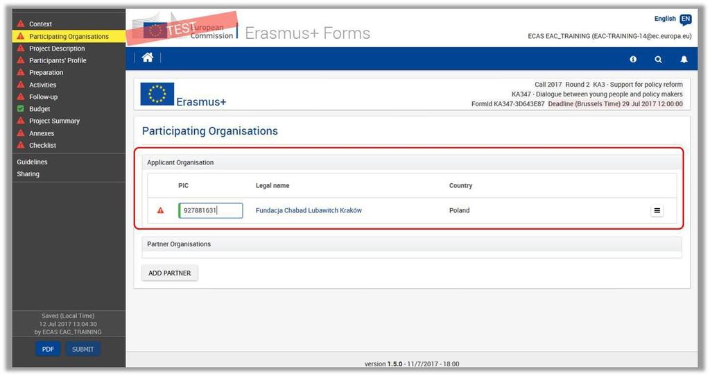 applicants/model-application-forms_en) i na Portalu Uczestnika (Participant Portal) w dziedzinach edukacji, informacji audiowizualnej, kultury, obywatelstwa i wolontariatu http://ec.