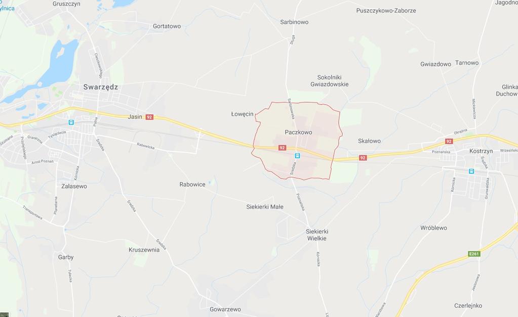 Mapa Nr 1. Widok ogólnej lokalizacji nieruchomości. Źródło: https://www.google.