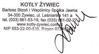 8. Uwagi końcowe Kocioł z automatycznym podawaniem paliwa spełnia wszystkie wymogi stawiane nowoczesnym kotłom c.o. na paliwo stałe.