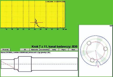 Widok defektoskopu w położeniu roboczym [9] Fig. 4.