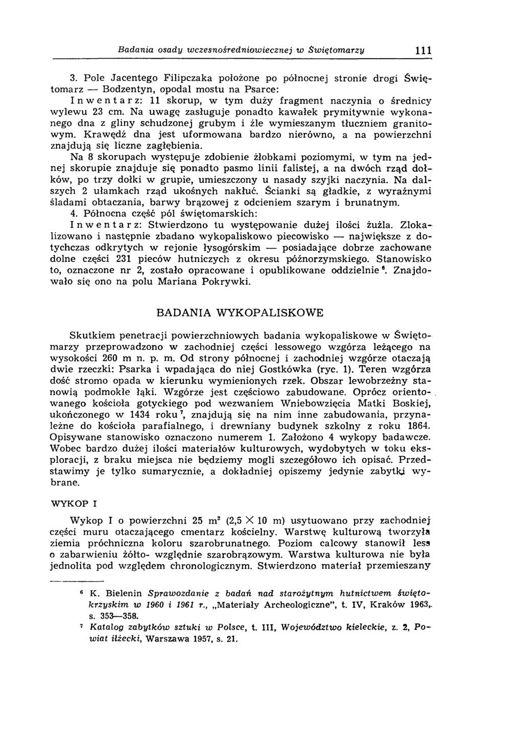 Badania osady wczesnośredniowiecznej w Swiętomarzy 111 3.