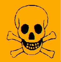 Znak ostrzegawczy Symbol Napis określający znaczenie znaku ostrzegawczego T+ Produkt bardzo toksyczny T