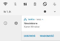 13 Przydatne funkcje Szczegółowe informacje można znaleźć w części Zarządzanie powiadomieniami aplikacji na stronie 49 lub Ekran blokady na stronie 39.
