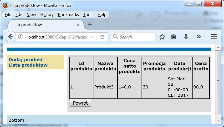 komponentu typu Fasada_warstwy_biznesowej_ejb, czyli różnych