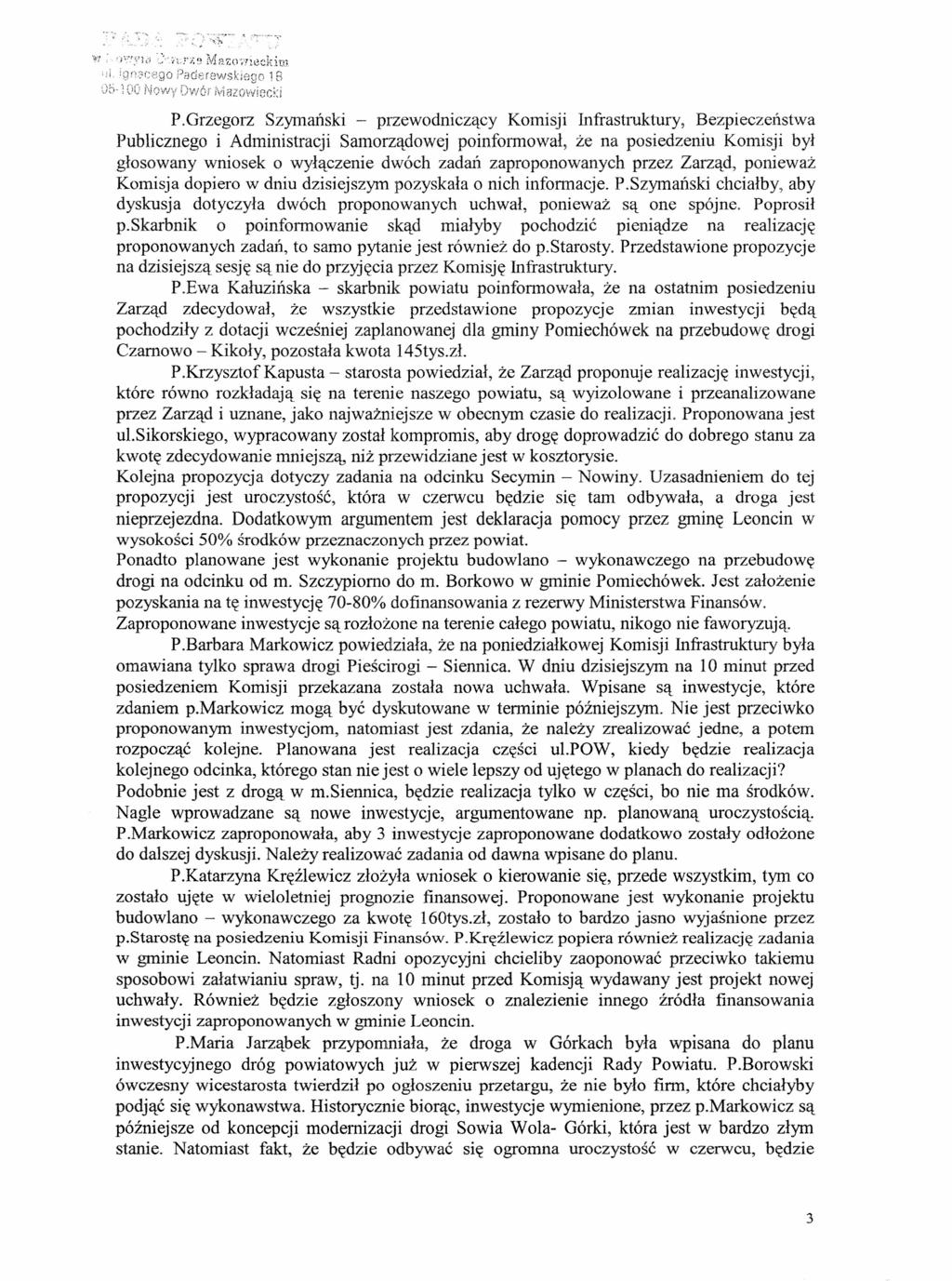 '~',! n\o.ry\(~l '.~' ".:; L.ri.') IvlazO"?!lBc:kitn :L ign.:(;ego PaderevvskiHOQ! 8 US~ 100 N0\ovy Dwór wlazov;iecki 0 P.