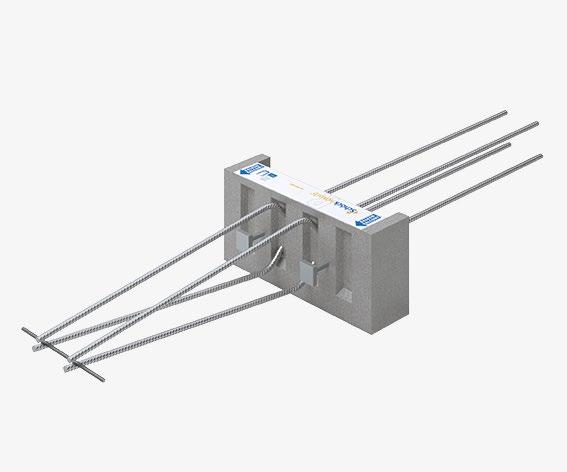 Schöck Isokorb typu RK Połączenia wspornikowych konstrukcji żelbetowych z istniejącym żelbetem.