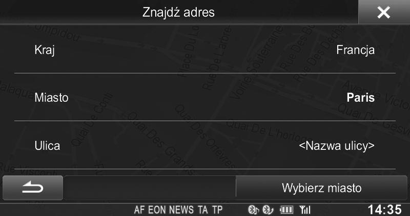 Dotarcie do celu Poniższy przykład w