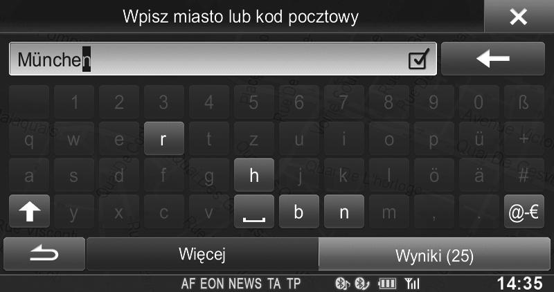 ) 4 Wpisuj nazwę miasta lub kod pocztowy,