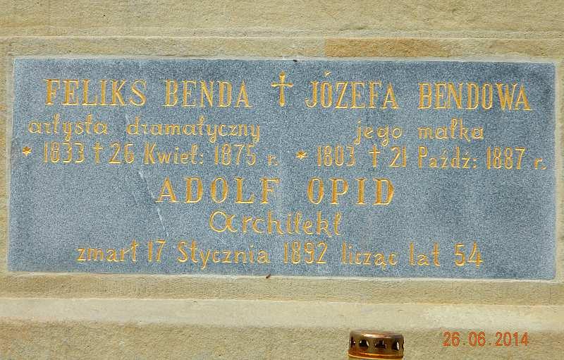 OKRK, nagrobka Józefy Bendowej, matki Heleny