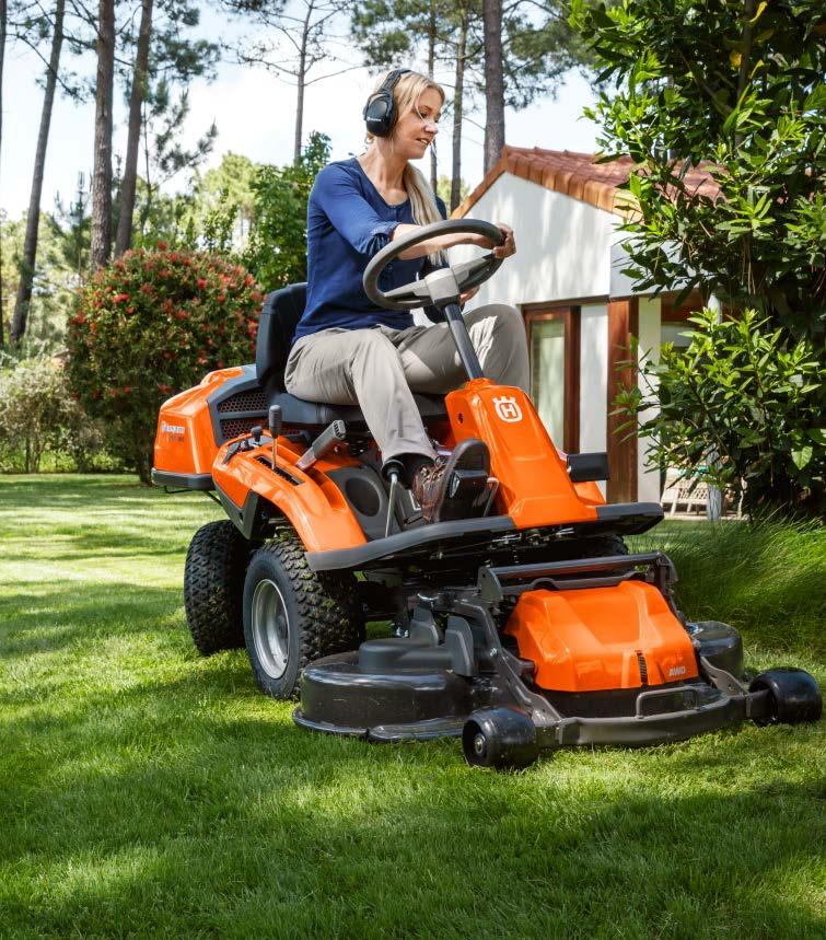 64 RIDERY MIEJ SATYSFAKCJĘ Z KAŻDEJ PRACY Ridery Husqvarna docierają w miejsca wcześniej niedostępne, wykonując