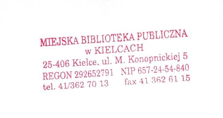 Załącznik nr 1 do Zarządzenia nr 9/2018 Dyrektora Miejskiej Biblioteki Publicznej w Kielcach REGULAMIN KORZYSTANIA Z MATERIAŁÓW I USŁUG MIEJSKIEJ BIBLIOTEKI PUBLICZNEJ W KIELCACH 1 Regulamin
