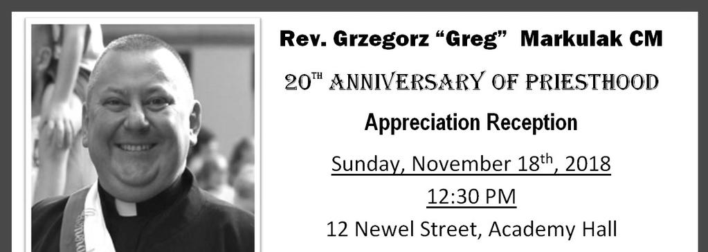 November 18, 2018 Page 5 AUGUST, SEPTEMBER AND OCTOBER 2018 DONATIONS OFIARY Z SIERPNIA,