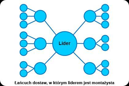 Łańcuchy dostaw różnią się ze względu na panujące w nich relacje. Skrajnymi przypadkami są dominacja lidera i partnerskie relacje między liderem a dostawcami i odbiorcami.