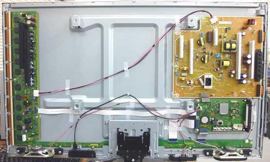 Porady serwisowe Rozmieszczenie płyt i złączy w TV T-P42S60 T-P42S60 P2 SS53 SN SN2 A1 A6A